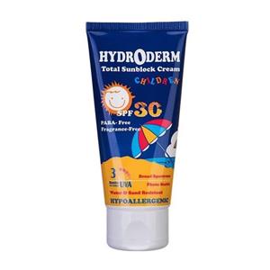 کرم ضد آفتاب کودکان هیدرودرم مدل Children SPF30 حجم 50 میلی لیتر Hydroderm Children SPF30 Total Sunblock Cream SPF30 50ml