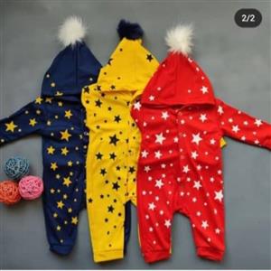 سرهم نوزادی طرح ستاره دار تمام نخی در سه رنگ