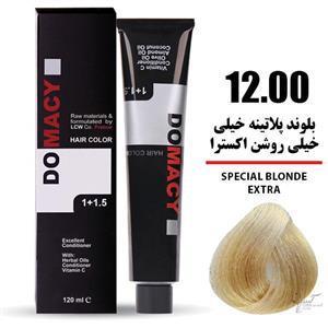 رنگ مو دوماسی سری طبیعی شماره 12.00 حجم 120 میلی لیتر رنگ بلوند پلاتینه روشن اکسترا