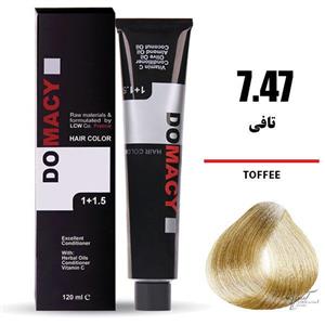 رنگ مو دوماسی سری کافی شاپ مدل تافی شماره 7.47 حجم 120 میلی لیتر رنگ کاپوچینو