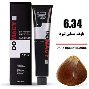 رنگ مو دوماسی سری عسلی شماره 6.34 حجم 120 میلی لیتر رنگ بلوند عسلی تیره